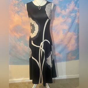 Beautiful Black and White Floral Maxi Dress
